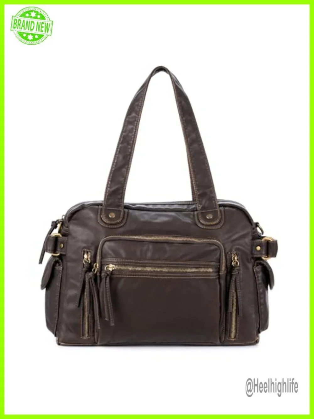 Soft Vegan Leather City Tote Bag with Adjustable Strap Hobo Handbag